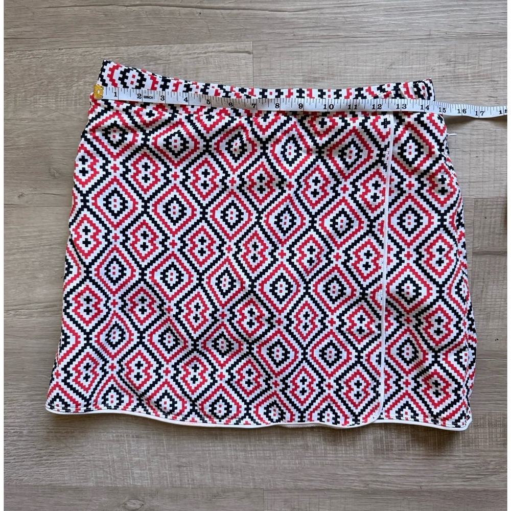 J‎ McLaughlin Palisades Wrap Skort Skirt Size small Catalina Cloth Pockets Aztec